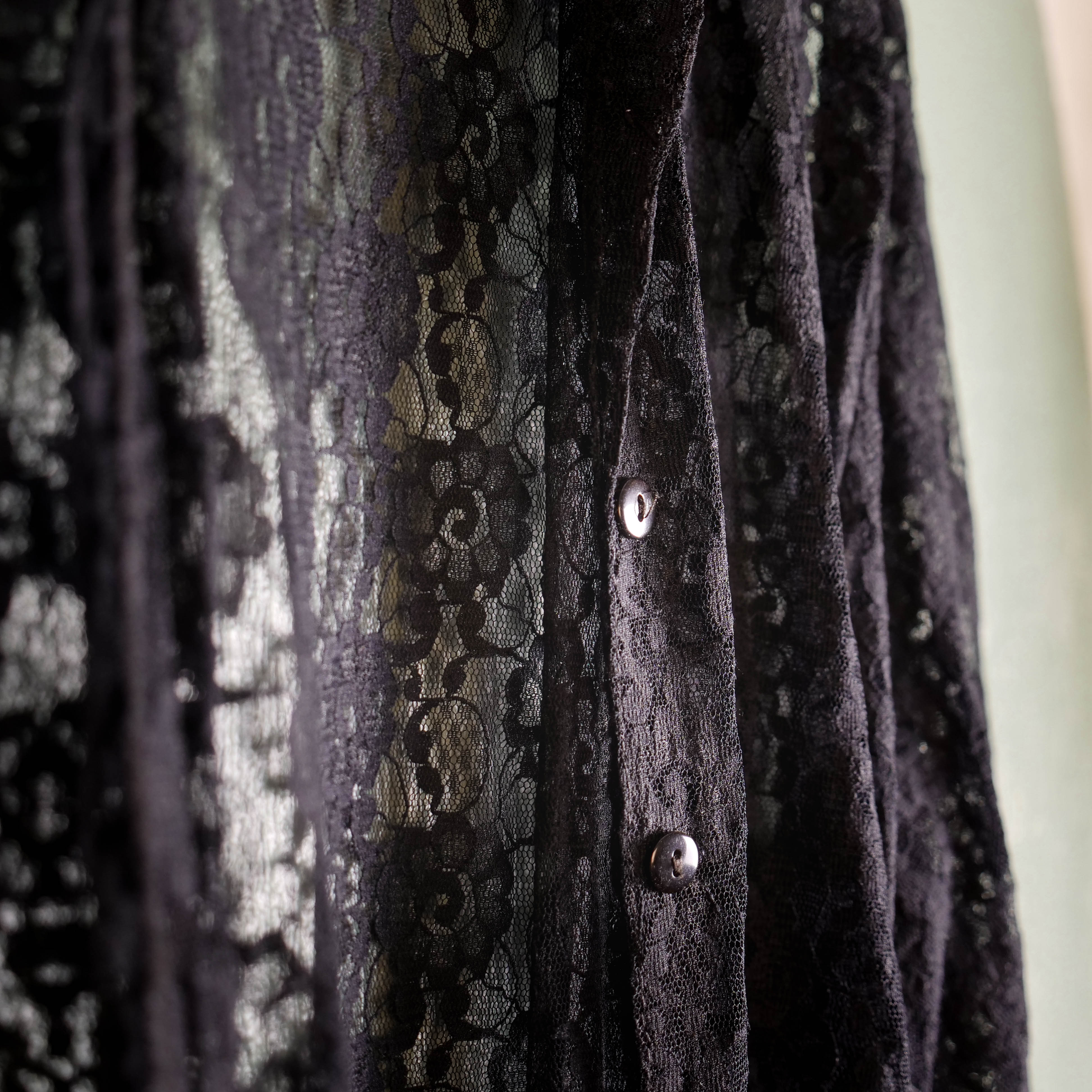 Chemisier noir dentelle