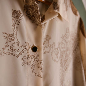 Chemise crème motif paisley