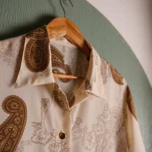Chemise crème motif paisley