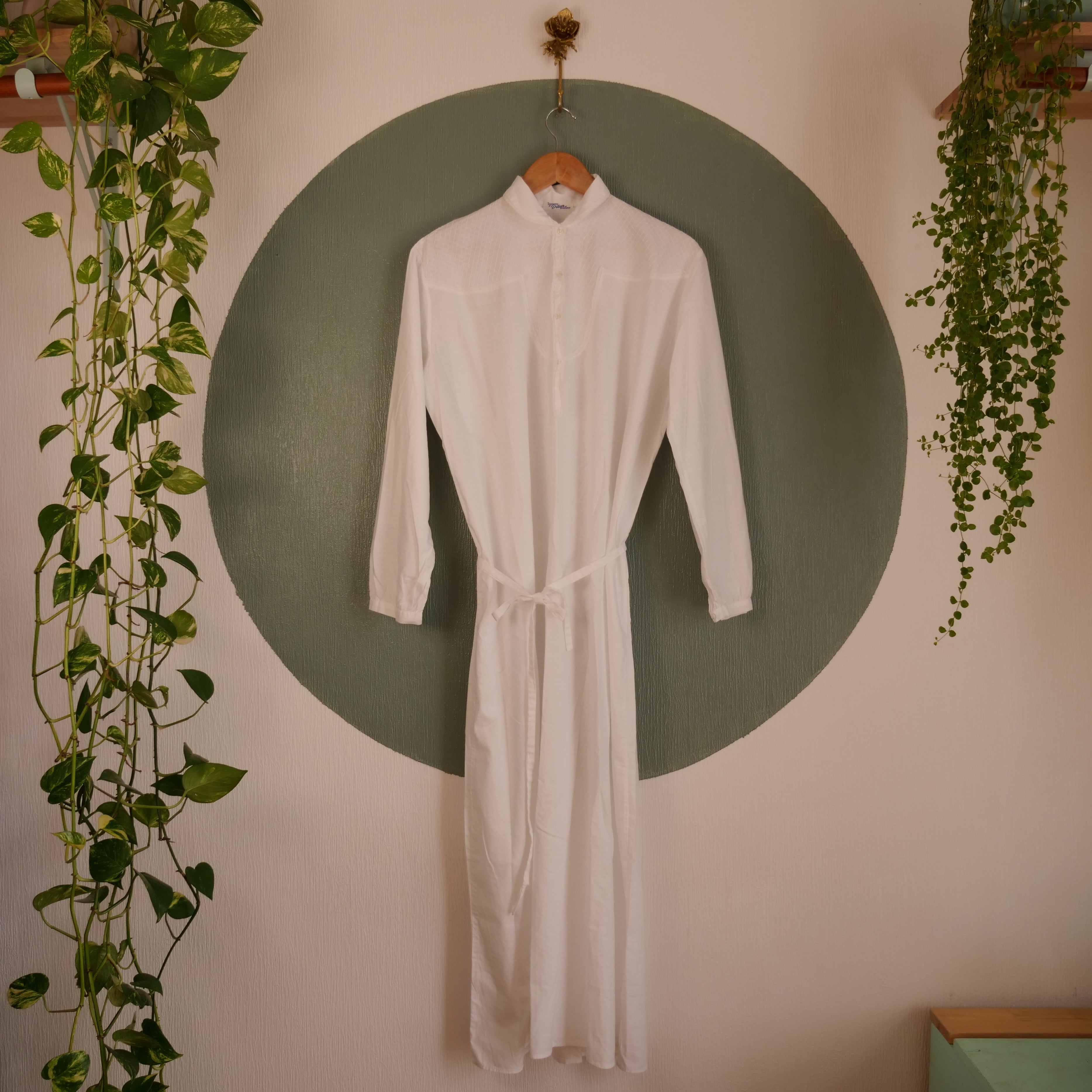 Robe longue blanche années 60