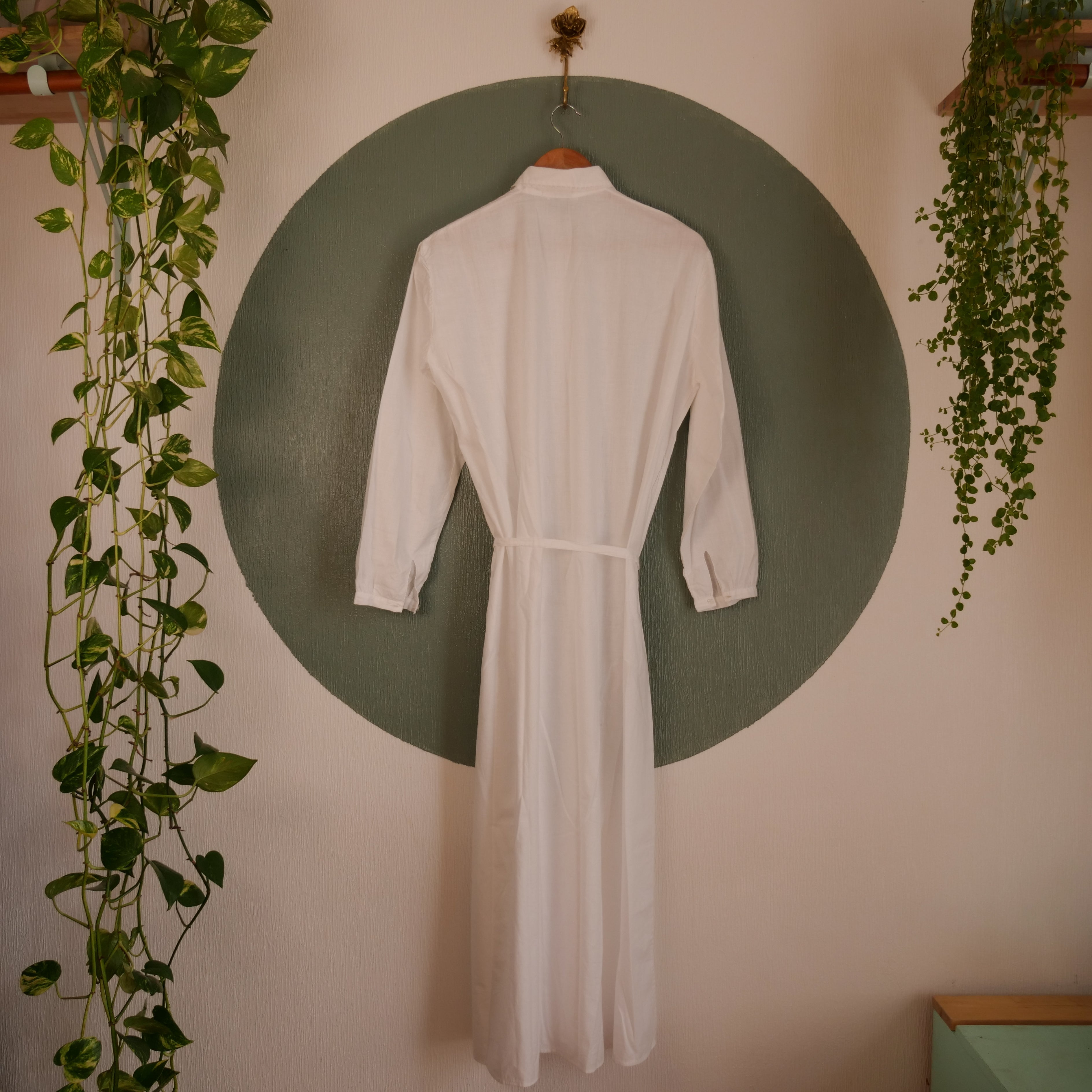 Robe longue blanche années 60