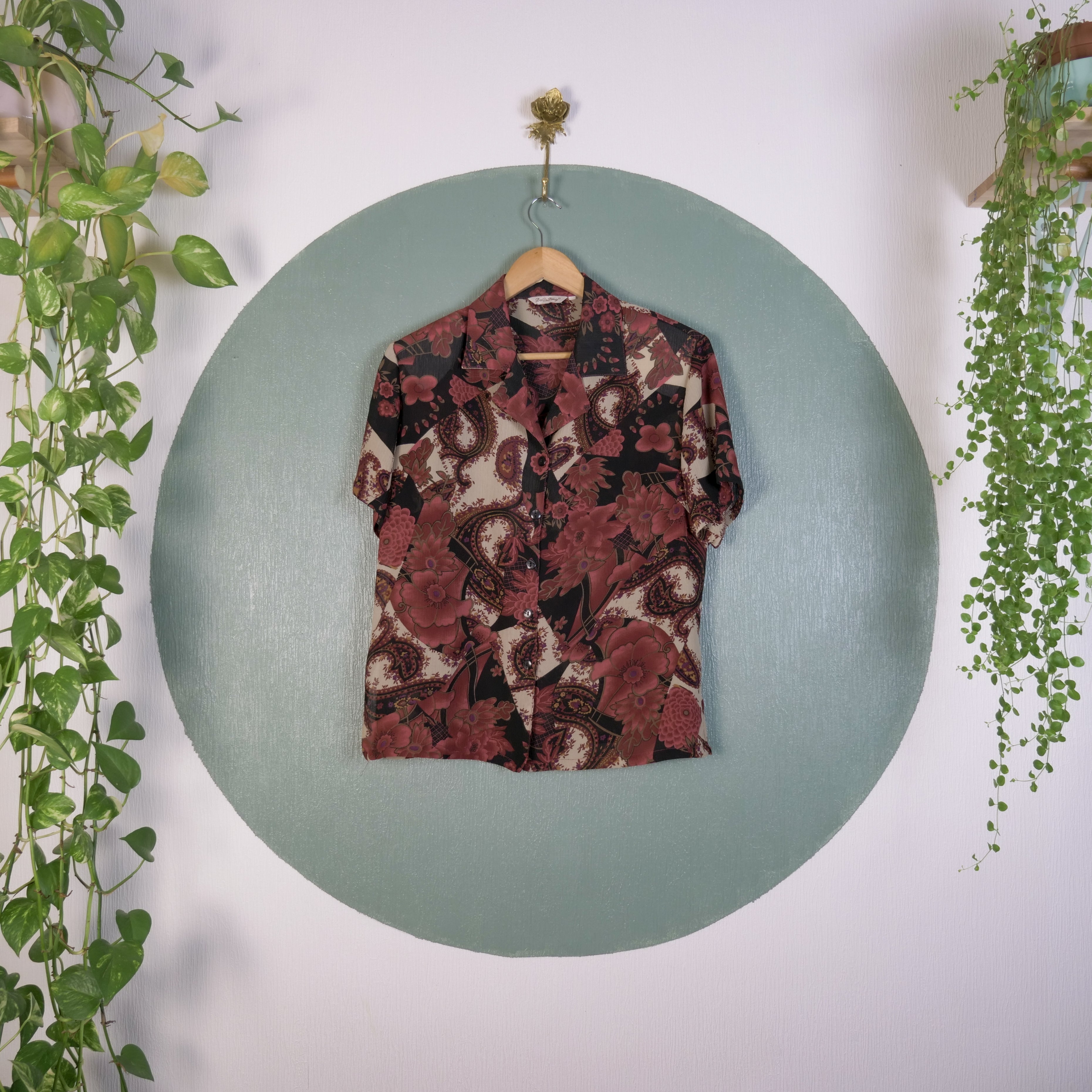 Chemise à motif fleuri vintage 90's