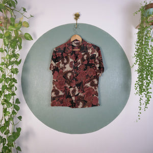 Chemise à motif fleuri vintage 90's