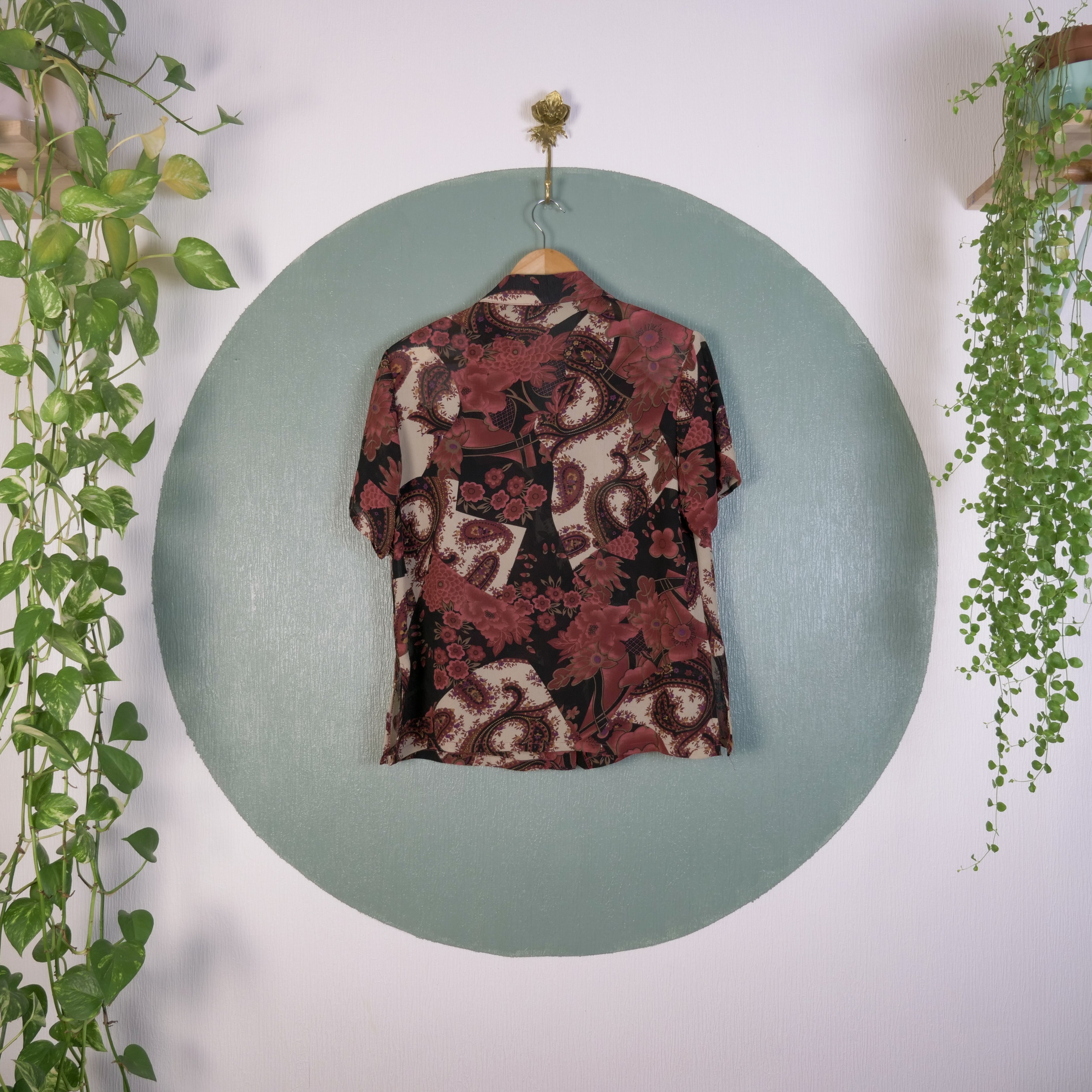 Chemise à motif fleuri vintage 90's