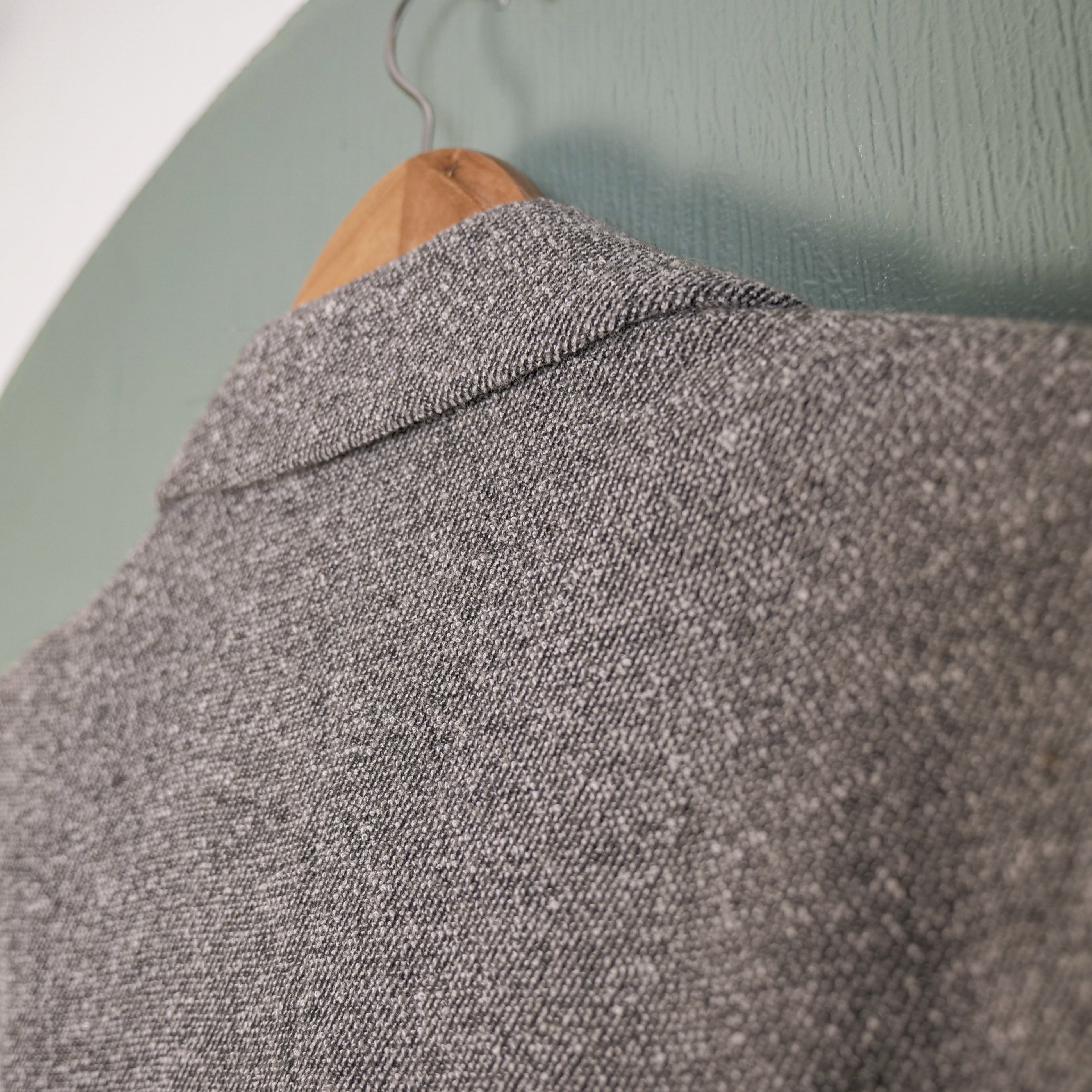 Blazer en laine gris chiné
