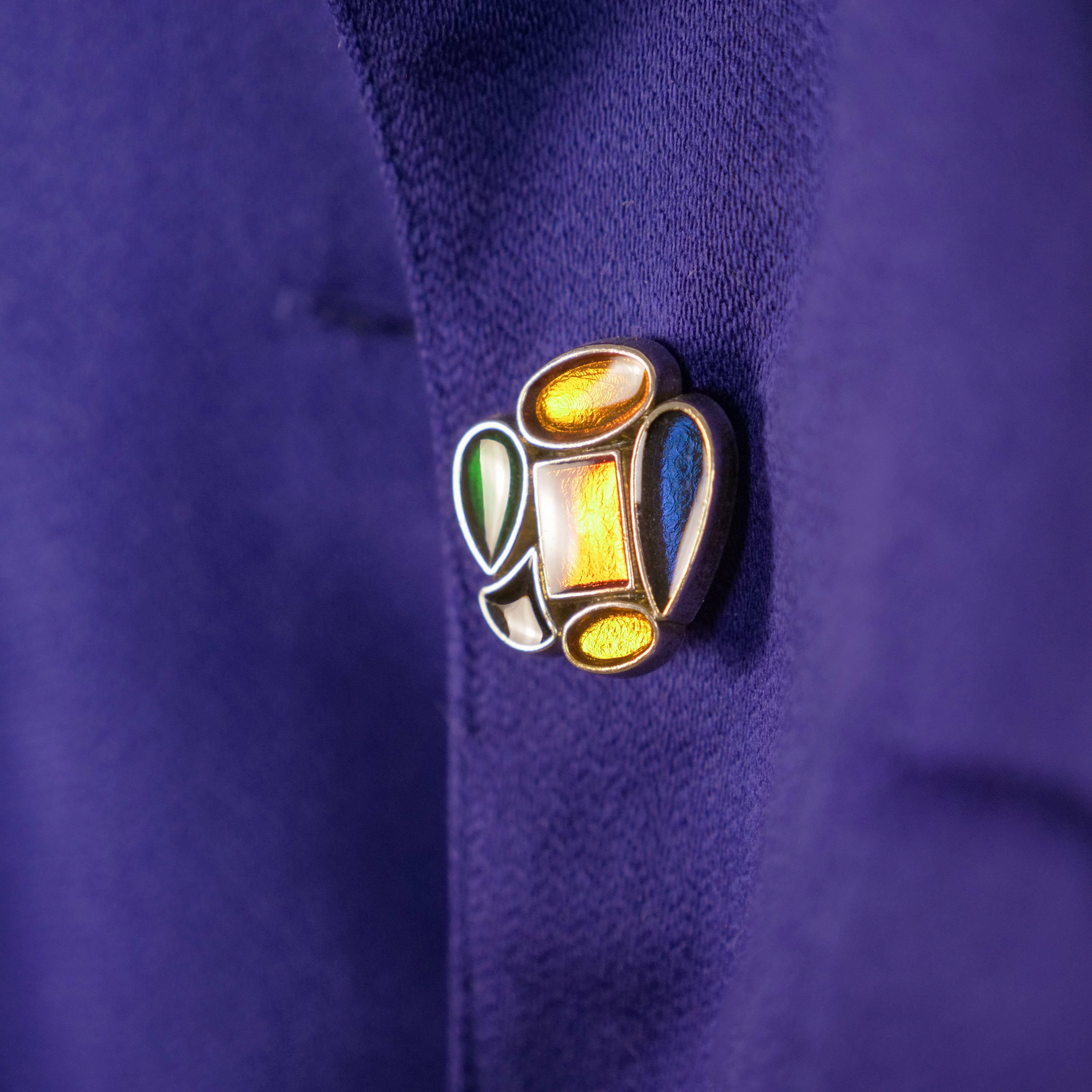 Ensemble vintage bleu violet 90's