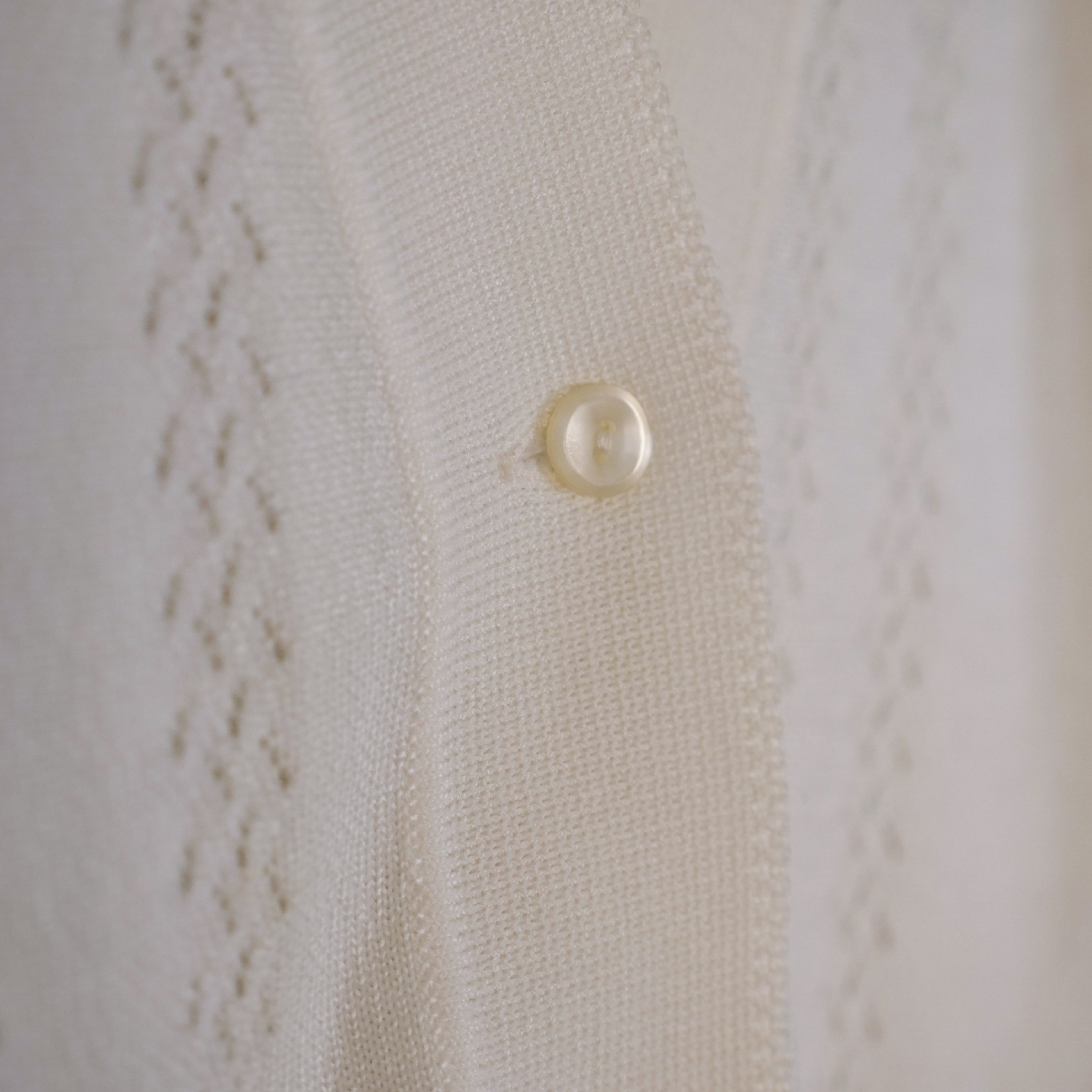 Cardigan blanc en maille fine