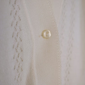 Cardigan blanc en maille fine